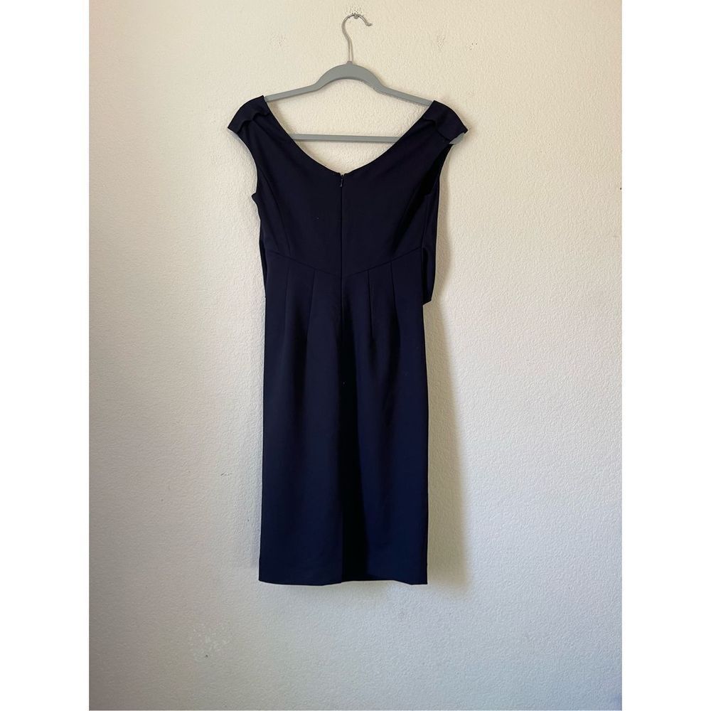 Magaschoni black ruffle front mini dress‎ size 0 - Picture 3 of 6